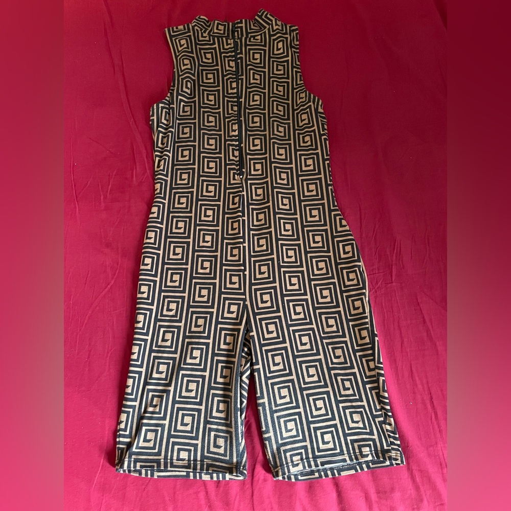 Geometric Sleeveless romper